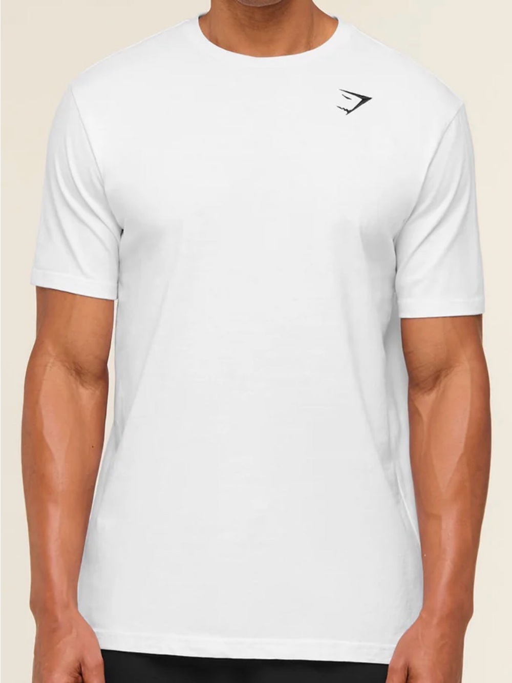 Gymshark White Crest T-Shirt Large/Regular Fit